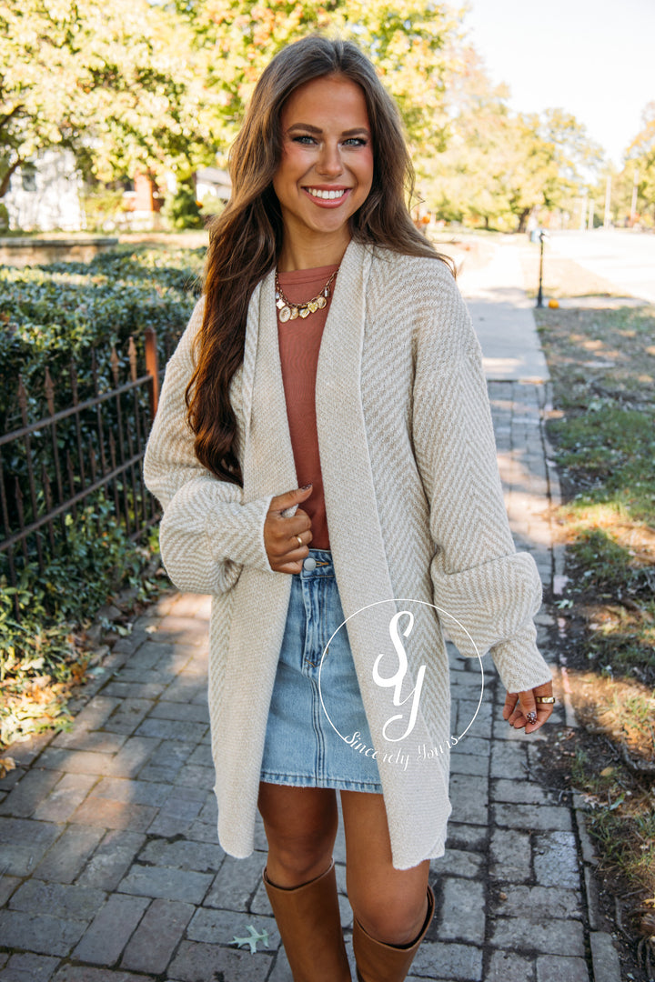 Fall Cozy Cardigan- Taupe