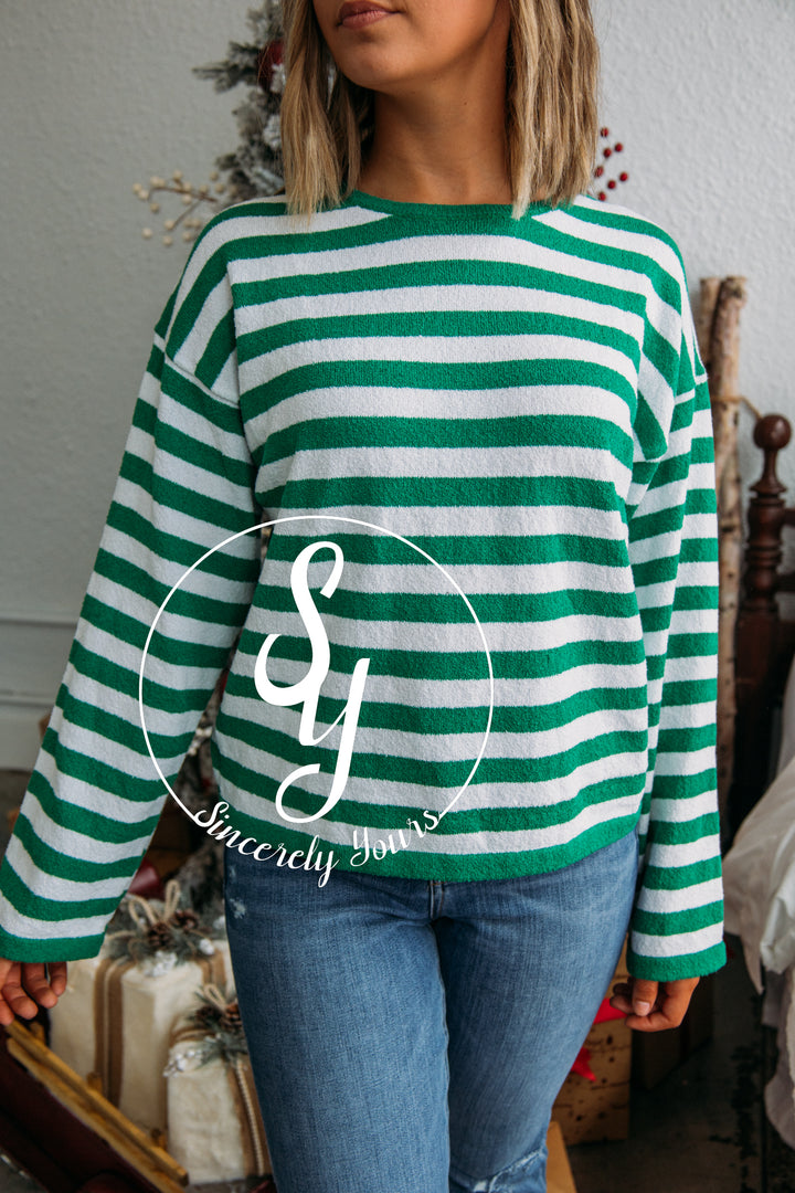 Winter Pine Sweater - Green/Cream