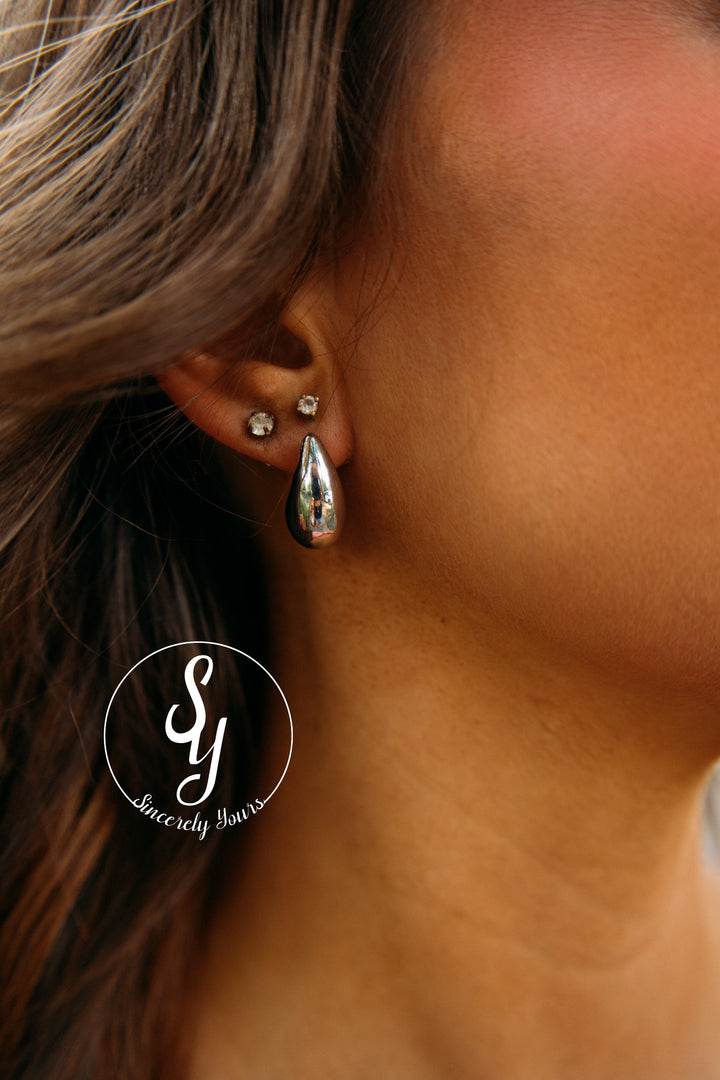 Raindrops Earrings -Silver
