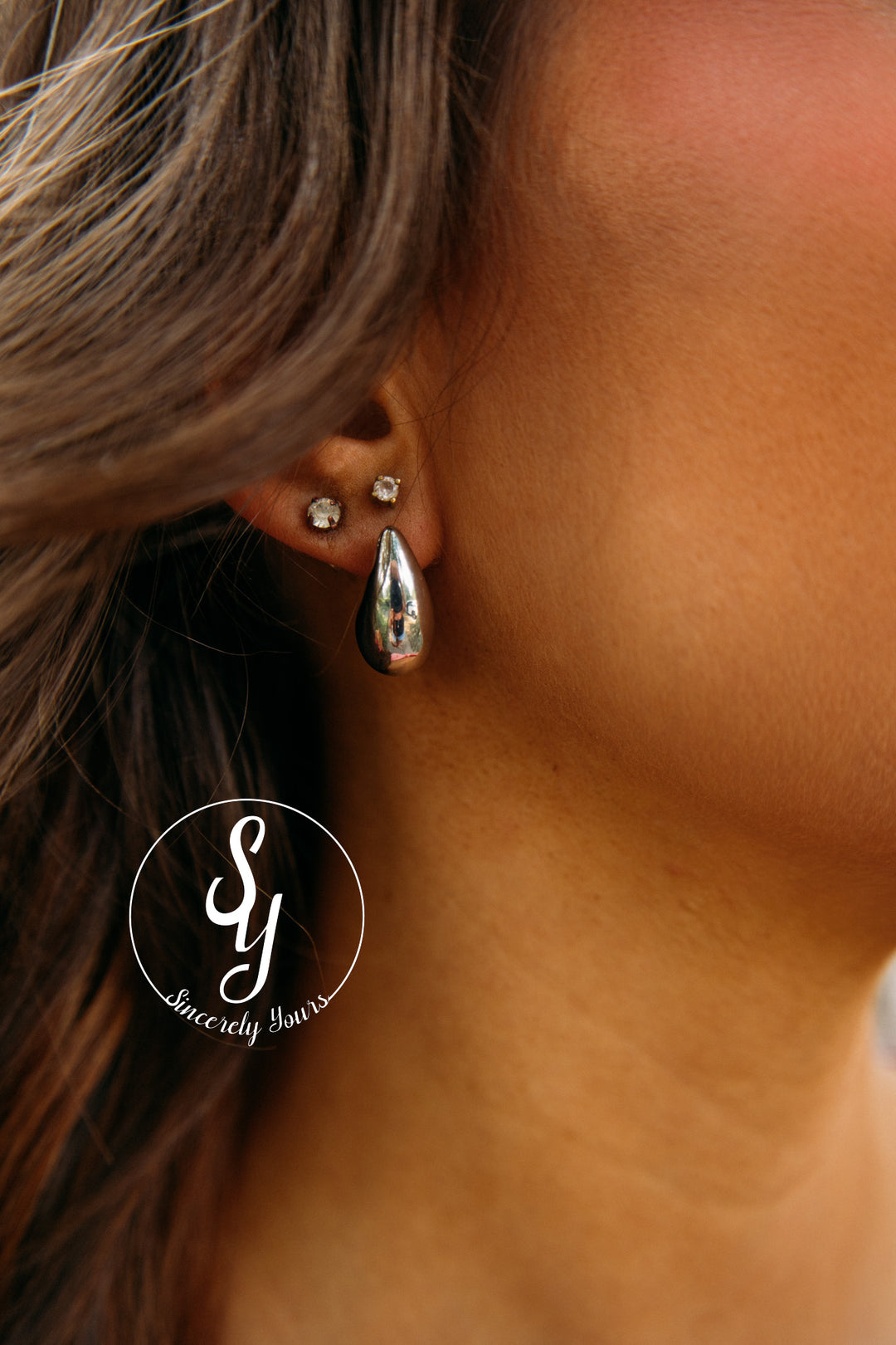 Raindrops Earrings -Silver