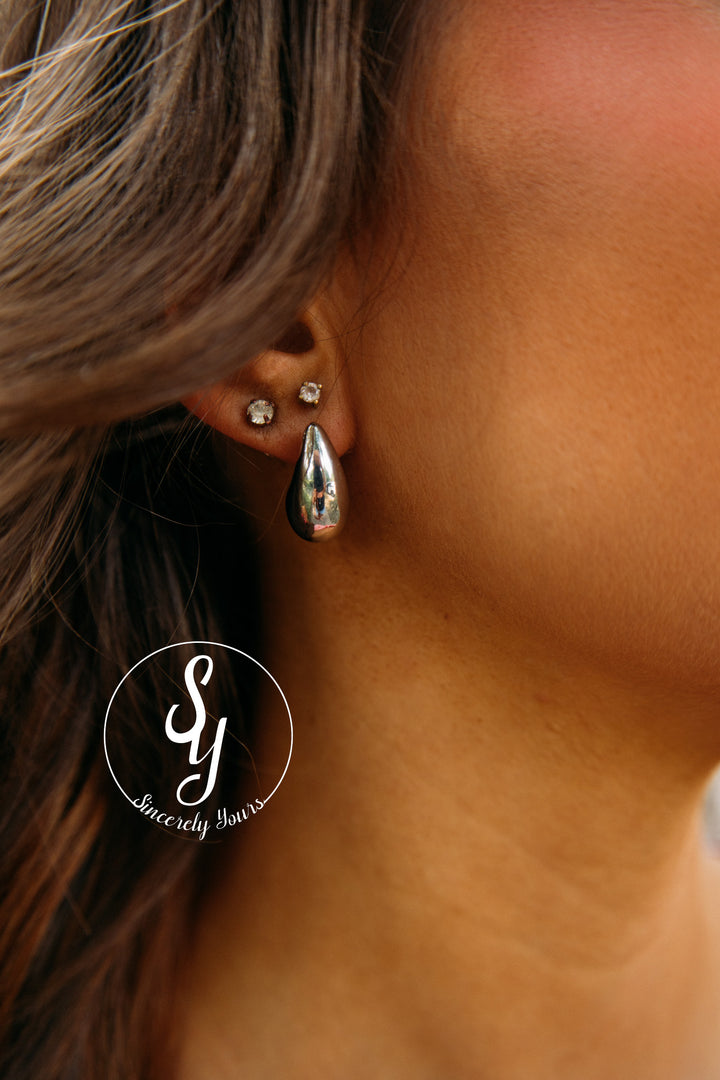 Raindrops Earrings -Silver