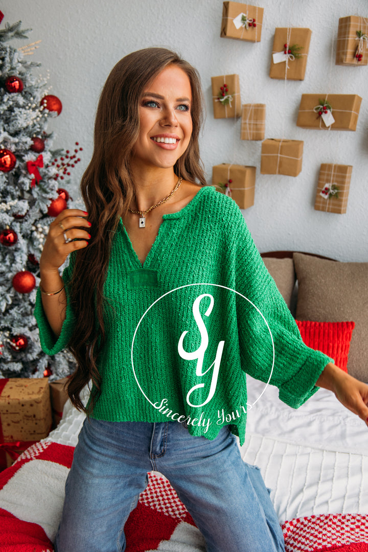 Patch Sweater - Green