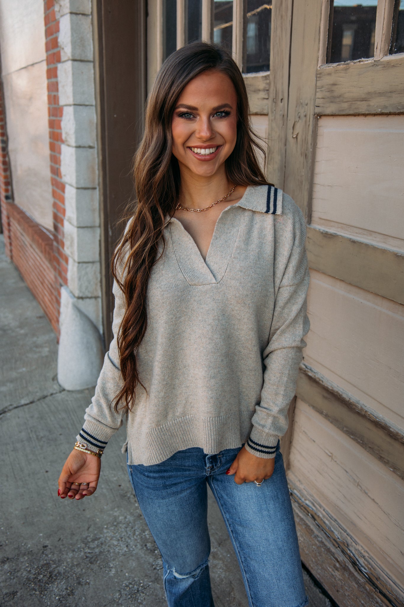 She's The One Sweater -Taupe