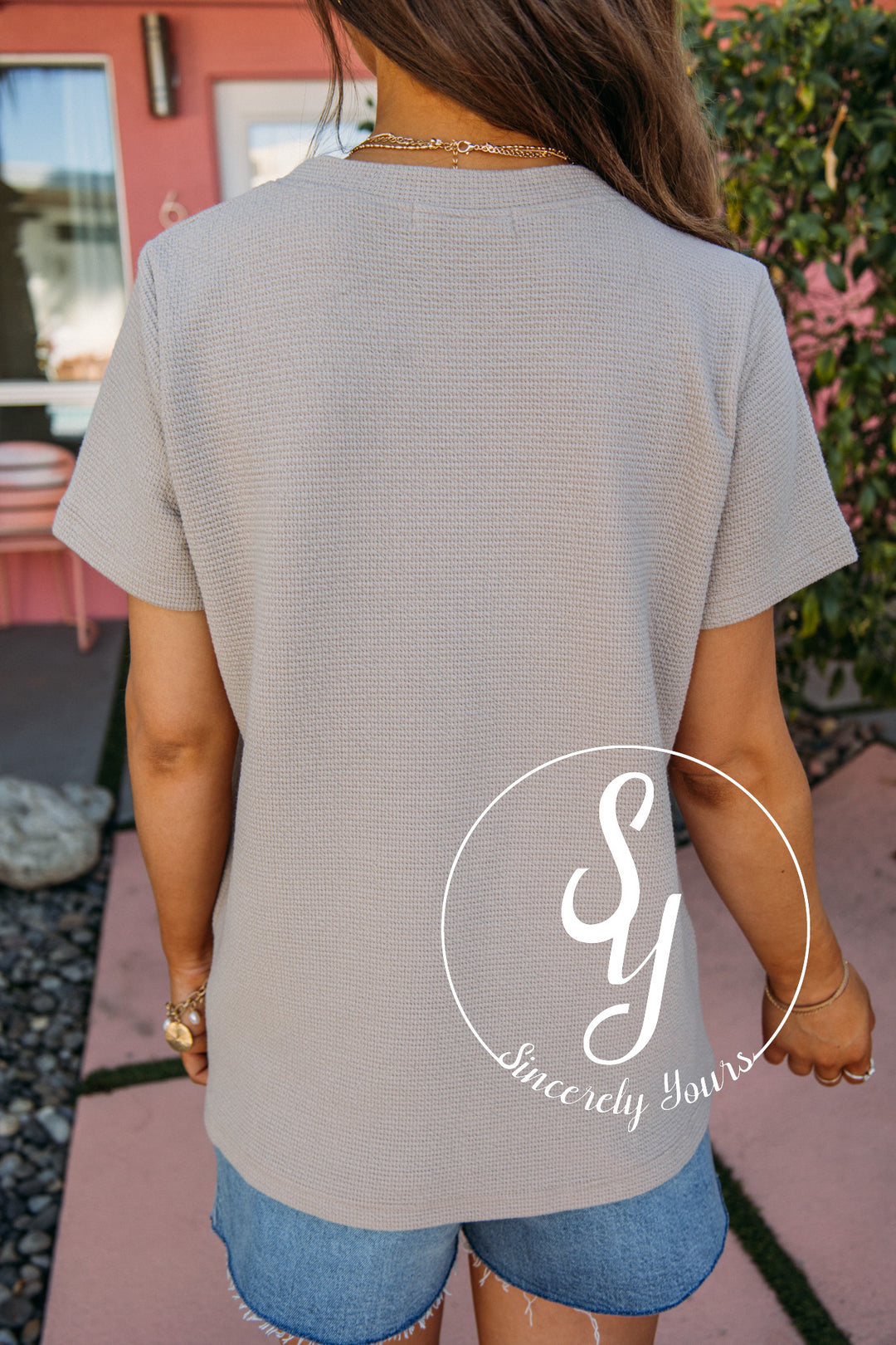 Embracing Top- Taupe