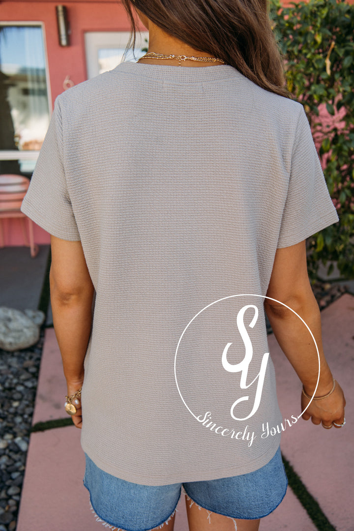 Embracing Top- Taupe