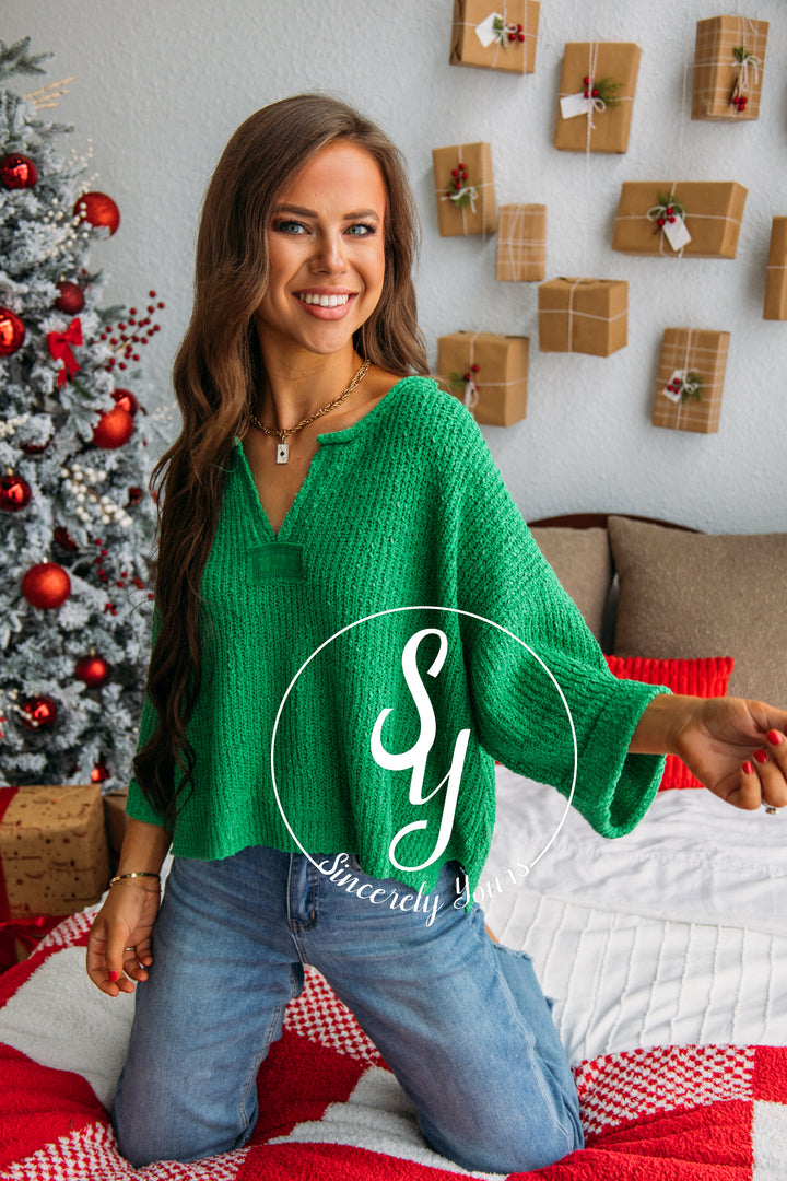 Patch Sweater - Green