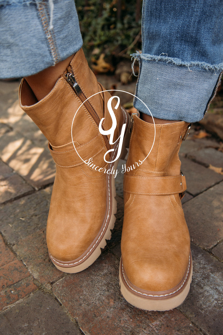 Take Your Pick Booties - Caramel