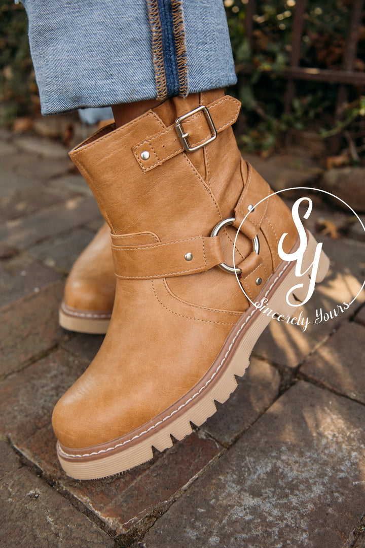 Take Your Pick Booties - Caramel