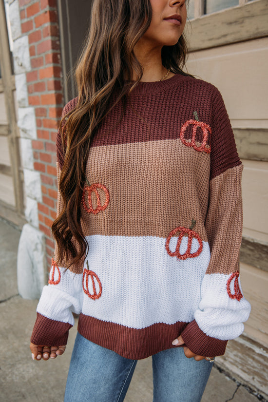 Pumpkin Sparkle Sweater