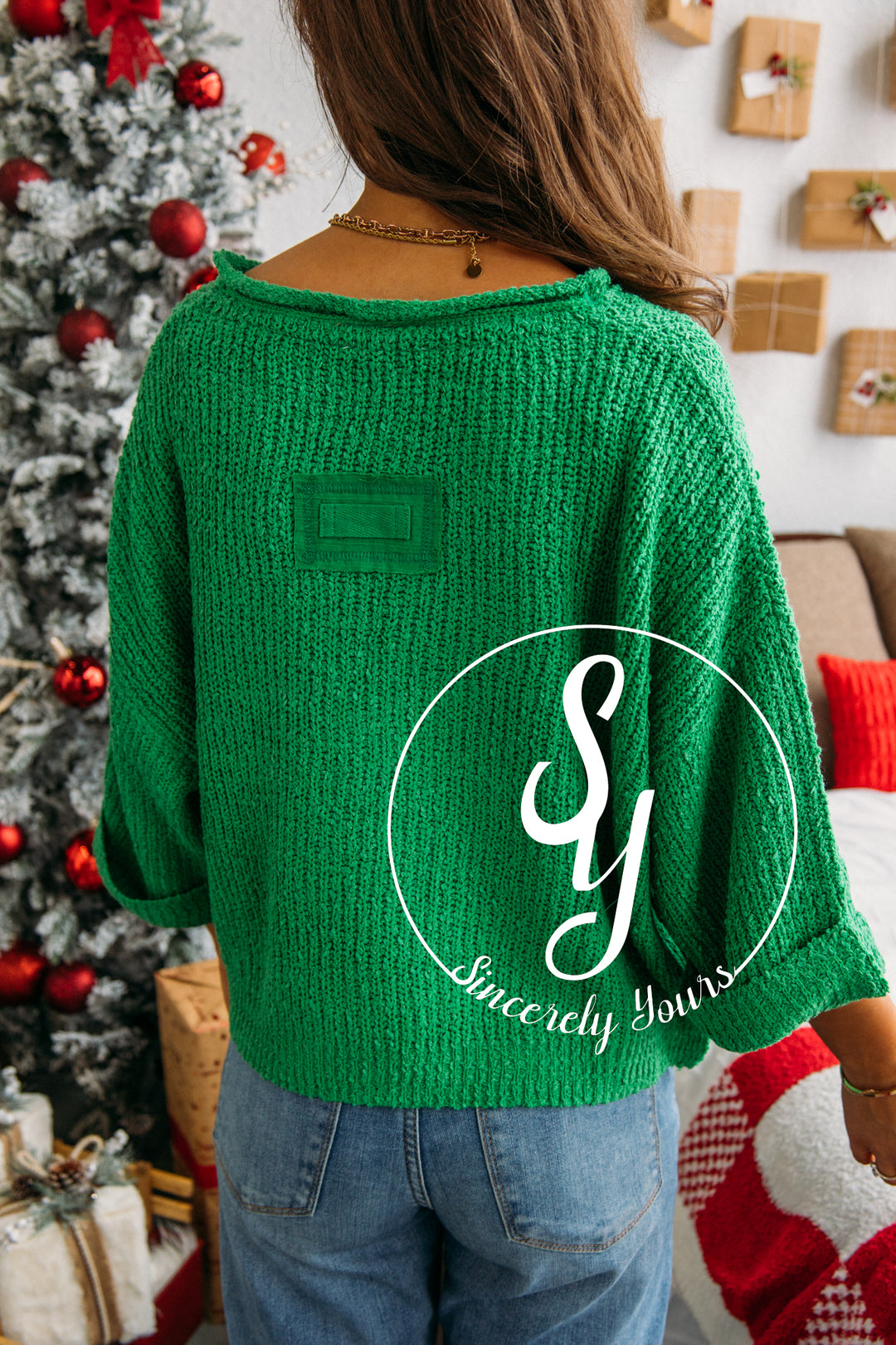 Patch Sweater - Green