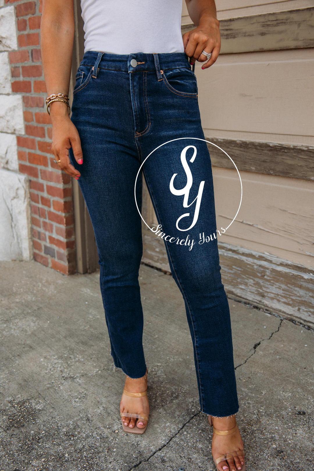 Dear John: Jeanne Super High Rise Cropped Flare Jeans-Palmira