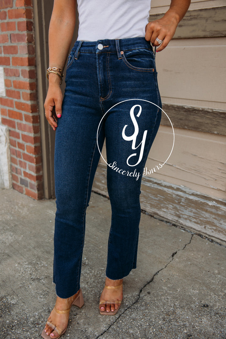 Dear John: Jeanne Super High Rise Cropped Flare Jeans-Palmira