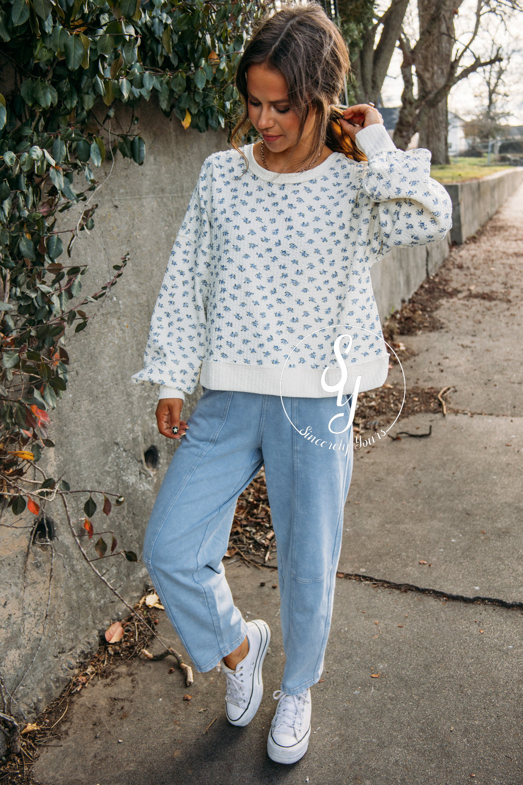 Relax And Comfy Barrel Pants - Light Blue