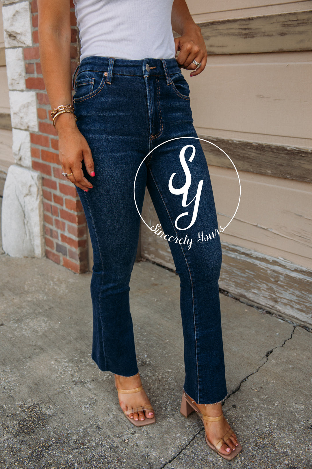 Dear John: Jeanne Super High Rise Cropped Flare Jeans-Palmira