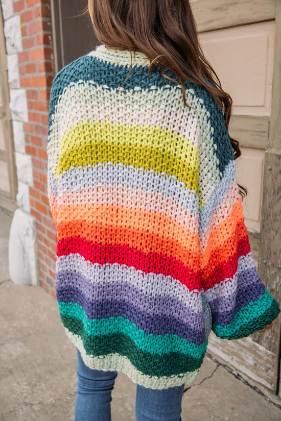 Load image into Gallery viewer, Over the Rainbow Cardigan - Green
