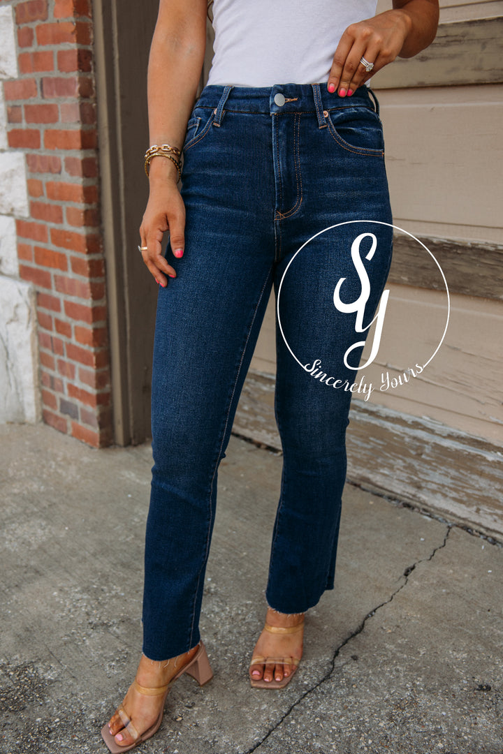 Dear John: Jeanne Super High Rise Cropped Flare Jeans-Palmira