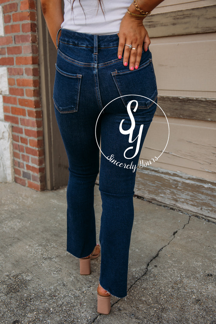 Dear John: Jeanne Super High Rise Cropped Flare Jeans-Palmira