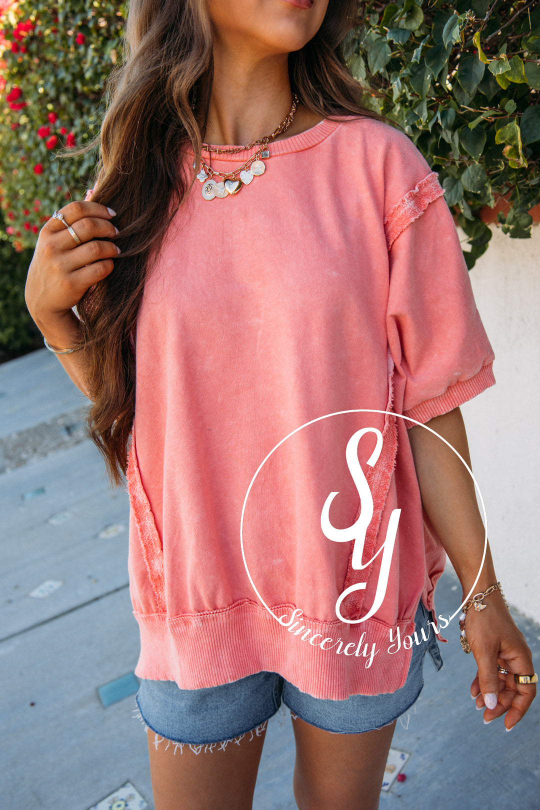 Just Peachy Top- Peach Coral