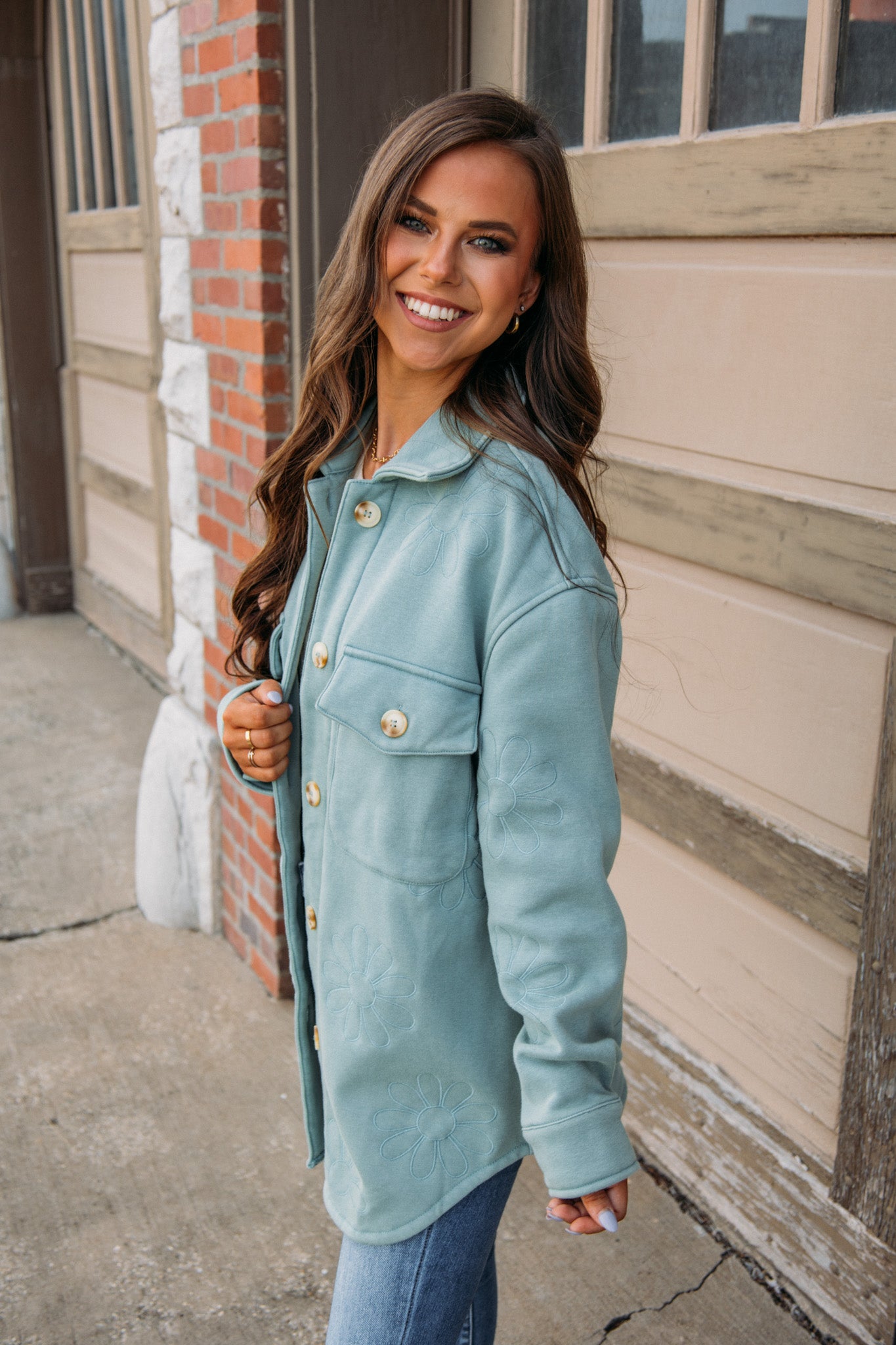 A Beautiful Feeling Jacket - Dusty Teal