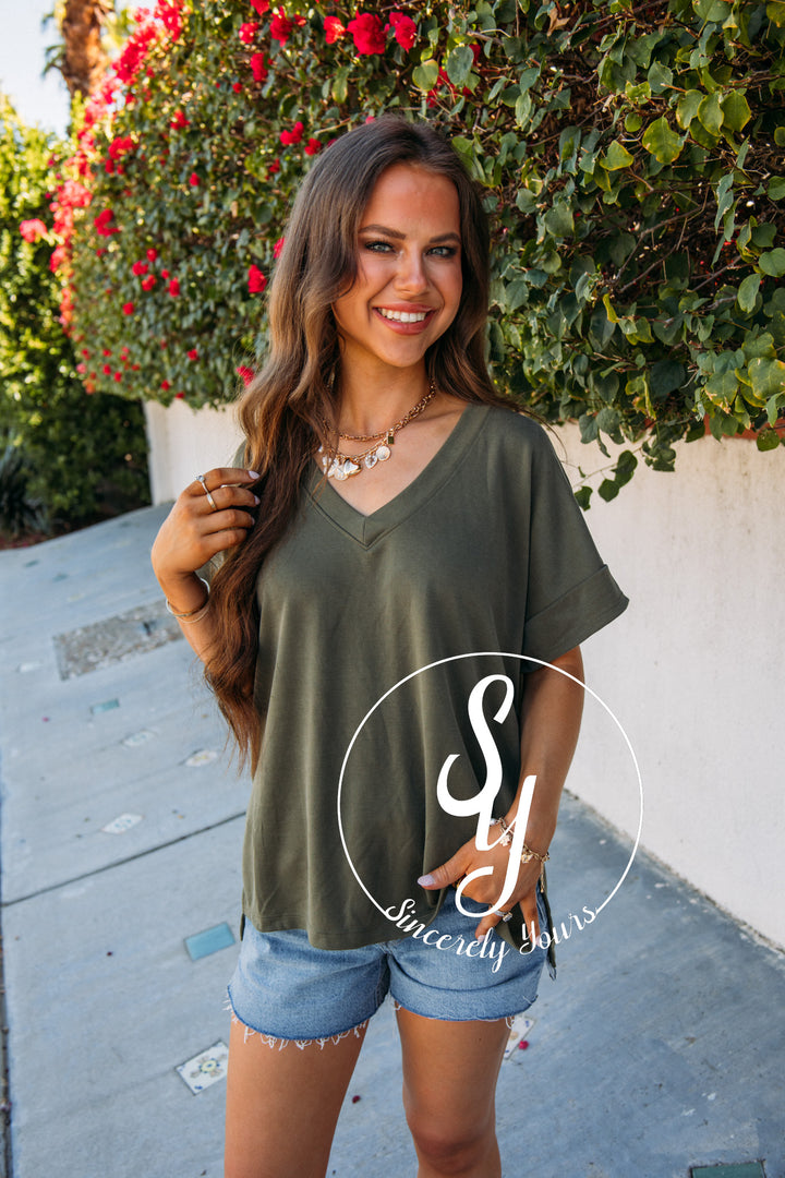 Indie Top- Olive