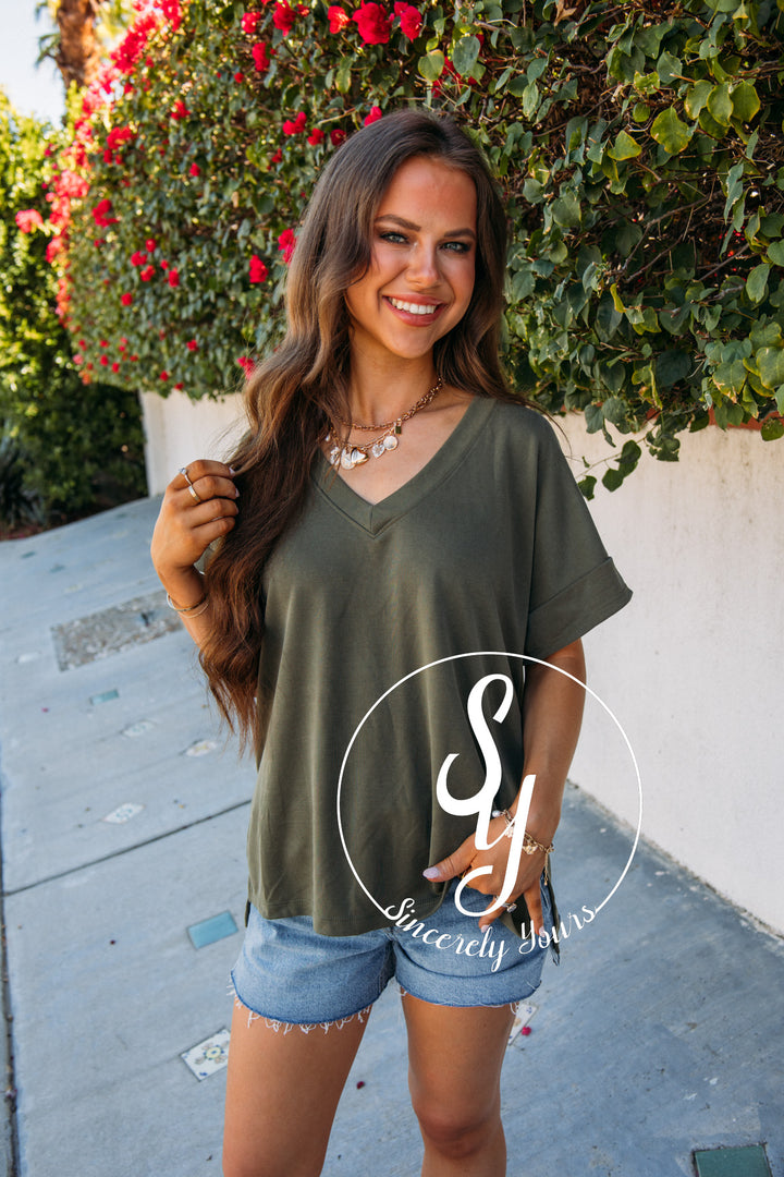 Indie Top- Olive