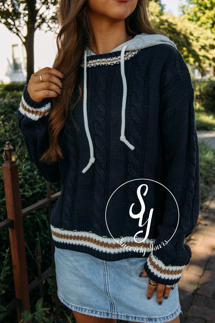 School Prep Sweater- Navy