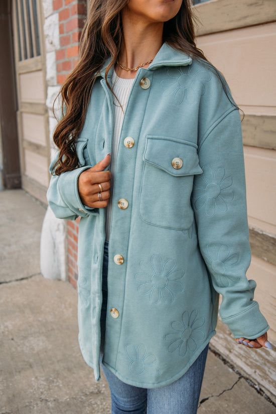 A Beautiful Feeling Jacket - Dusty Teal