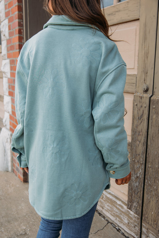 A Beautiful Feeling Jacket - Dusty Teal