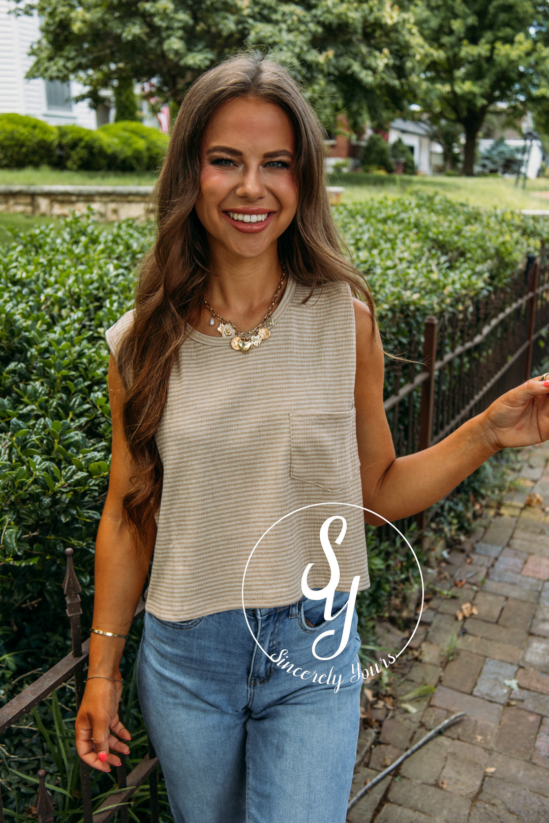 Sun and Sand Tank - Taupe Ivory