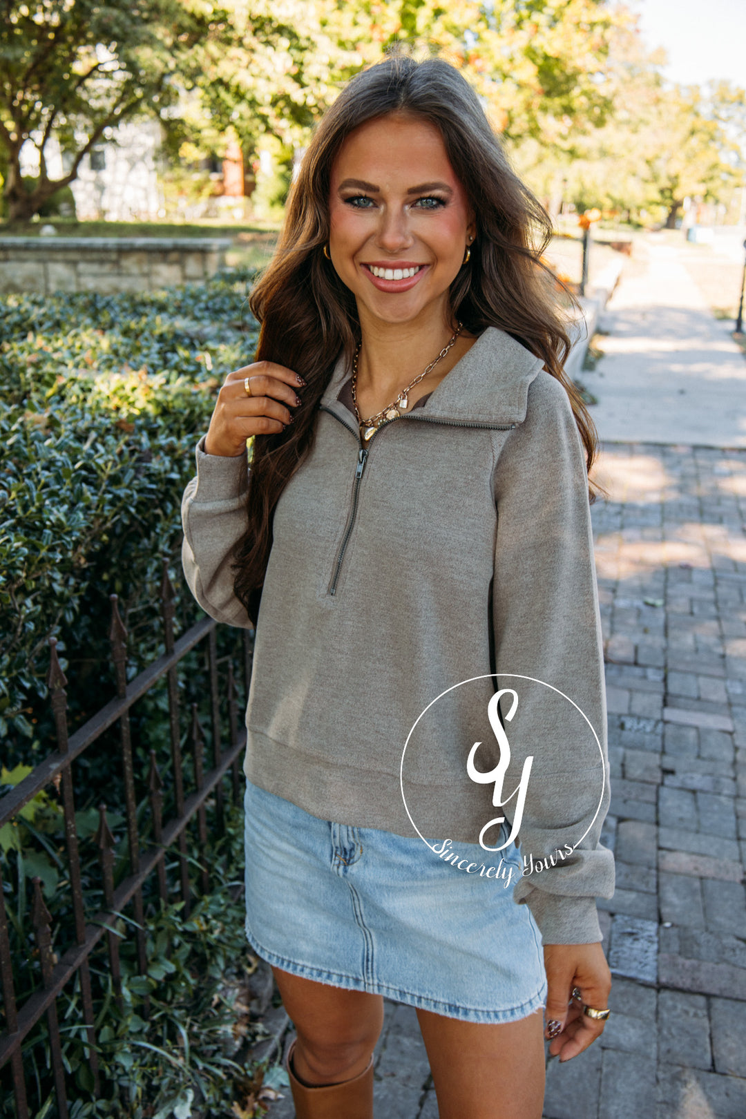 Collared Life Moment Sweater - Dusty Mocha