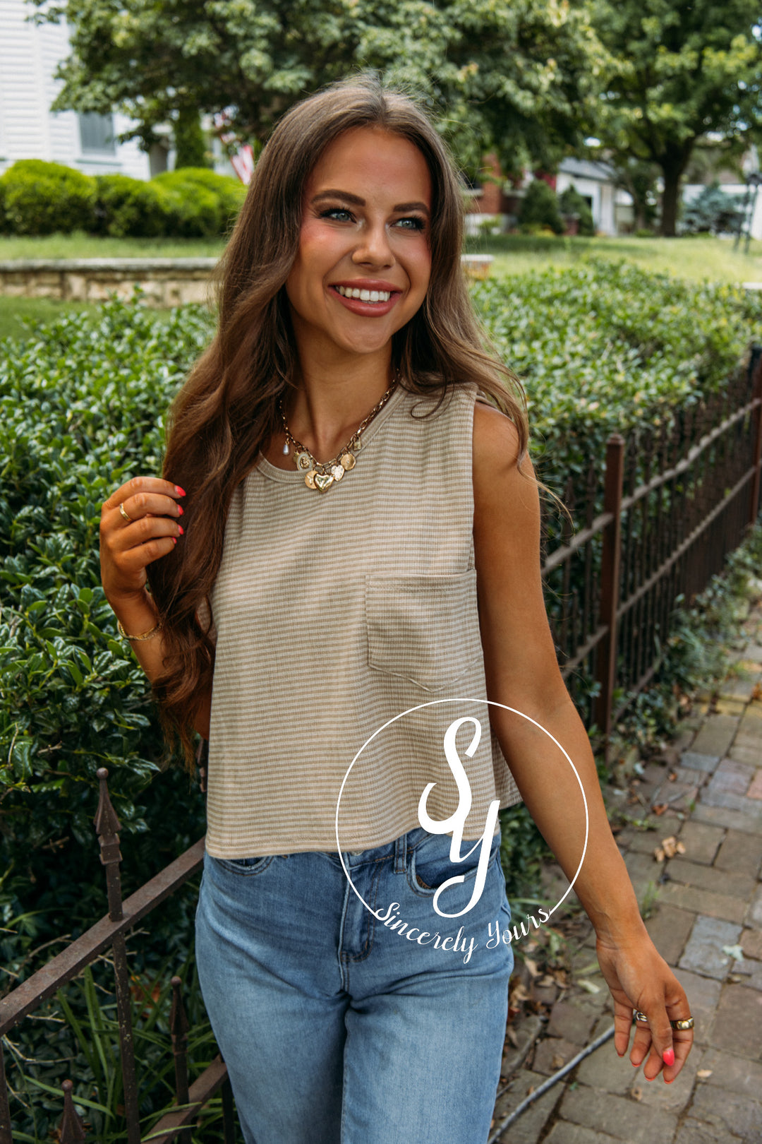 Sun and Sand Tank - Taupe Ivory