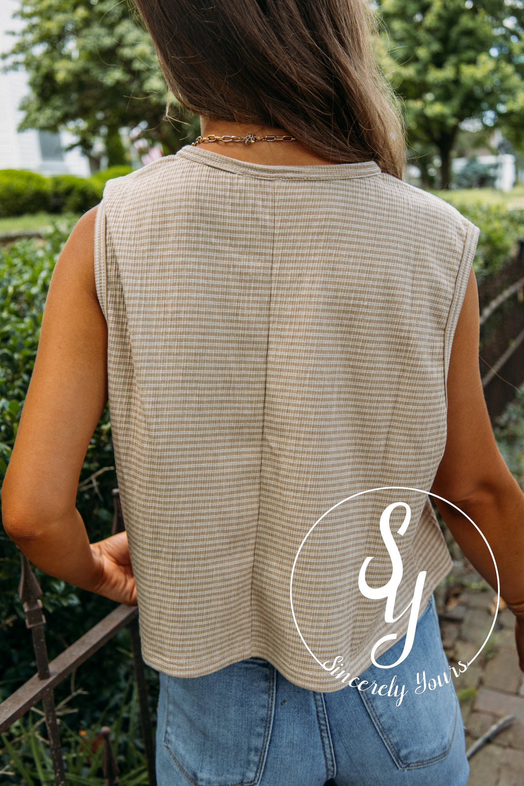 Sun and Sand Tank - Taupe Ivory