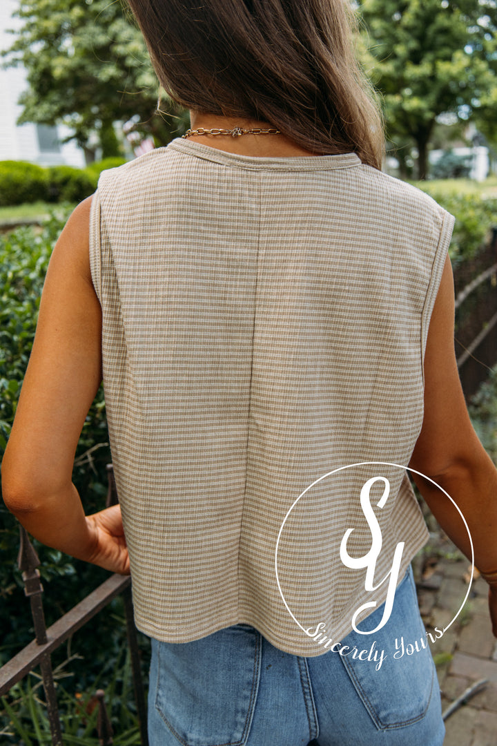 Sun and Sand Tank - Taupe Ivory