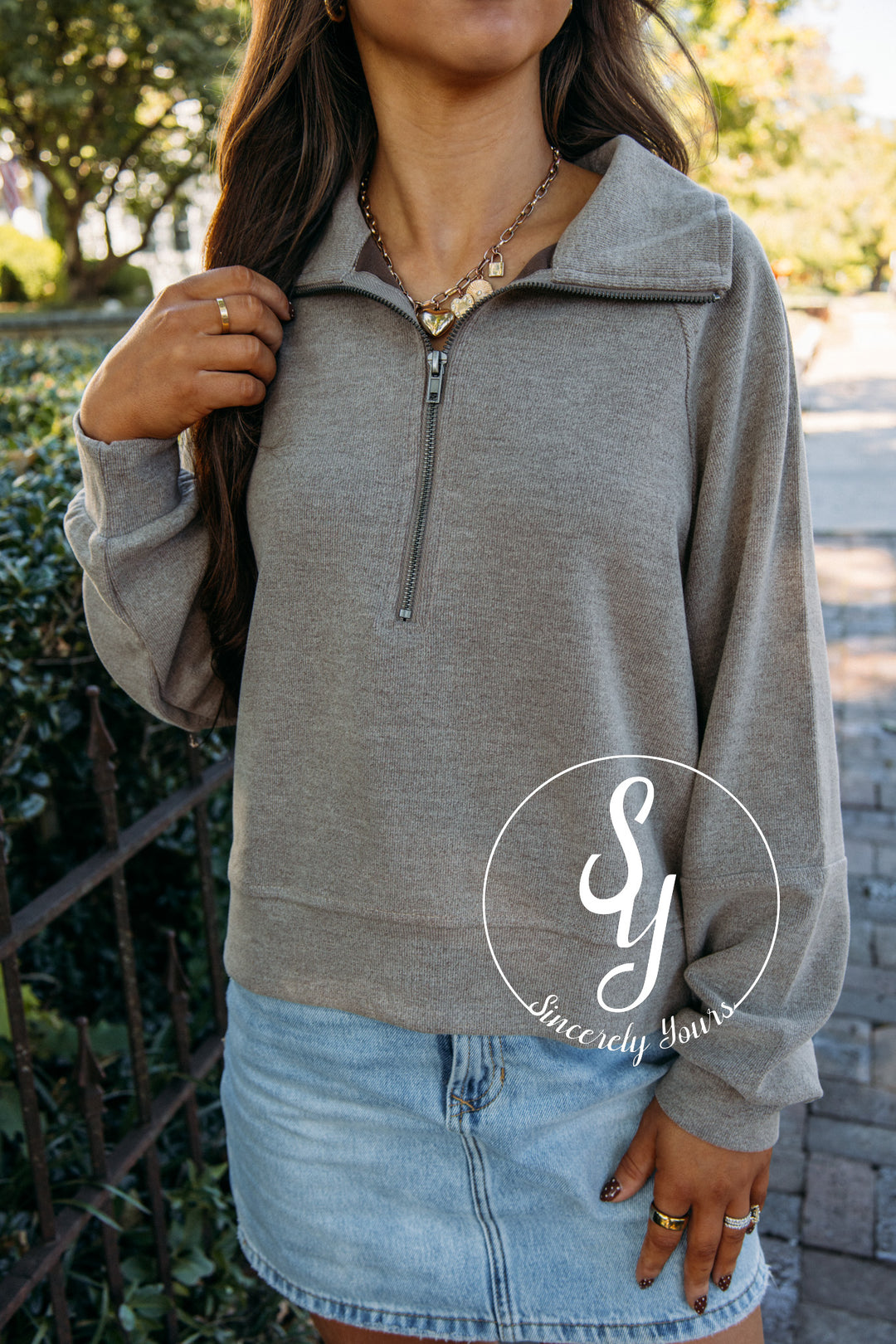 Collared Life Moment Sweater - Dusty Mocha