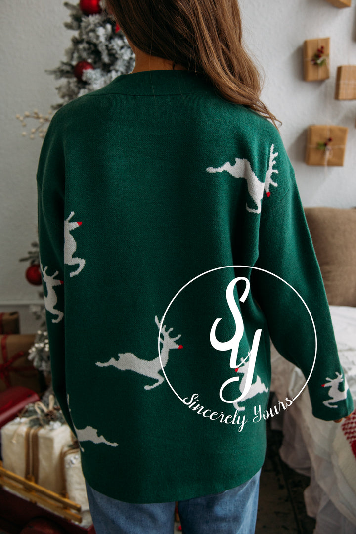 Reindeer Games Sweater-Green