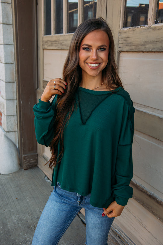 Standing Tall Top - Hunter Green
