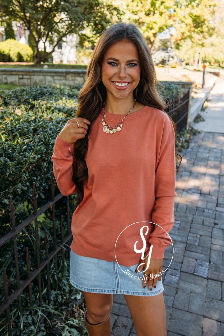 Golden Dreams Top - Terracotta