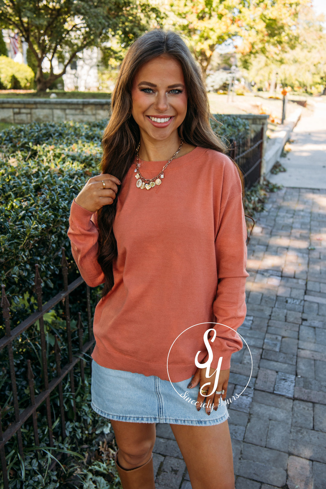 Golden Dreams Top - Terracotta