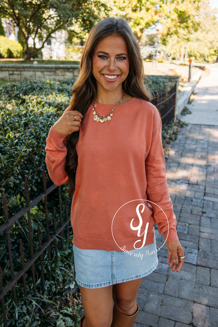 Golden Dreams Top - Terracotta