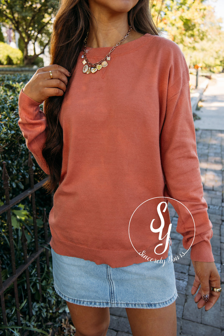 Golden Dreams Top - Terracotta