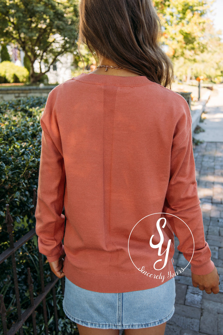 Golden Dreams Top - Terracotta