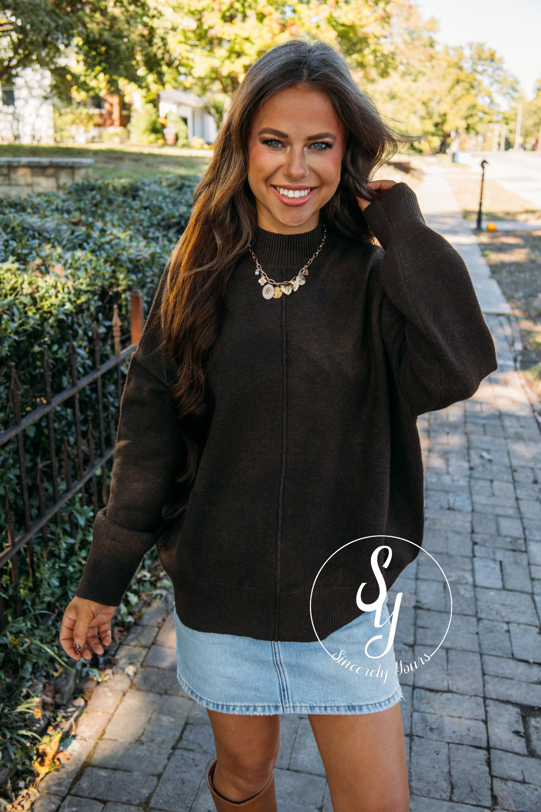 First Pick Sweater- Brown