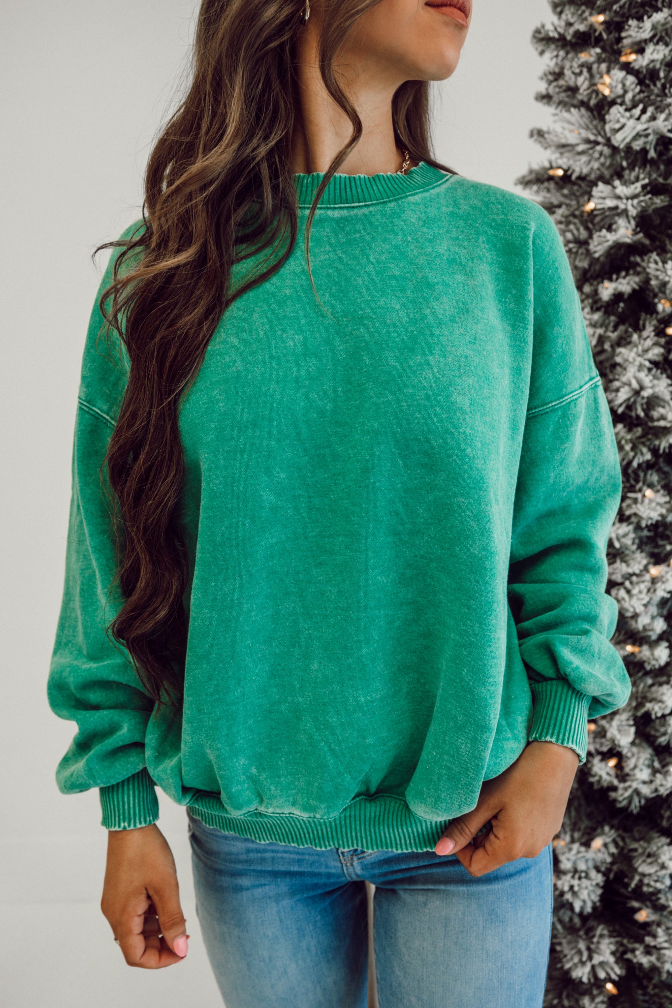 Wouldn't You Believe Crewneck - Kelly Green
