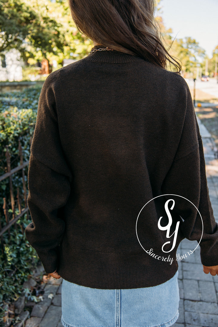 First Pick Sweater- Brown