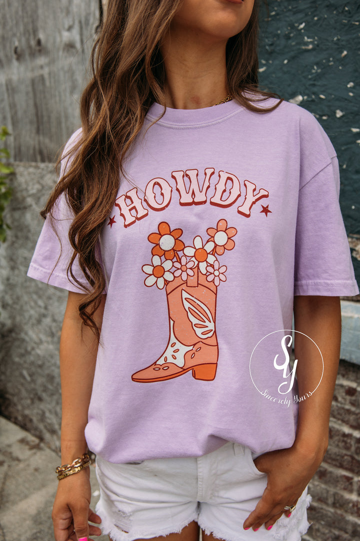 Howdy Flower Graphic - Orchid