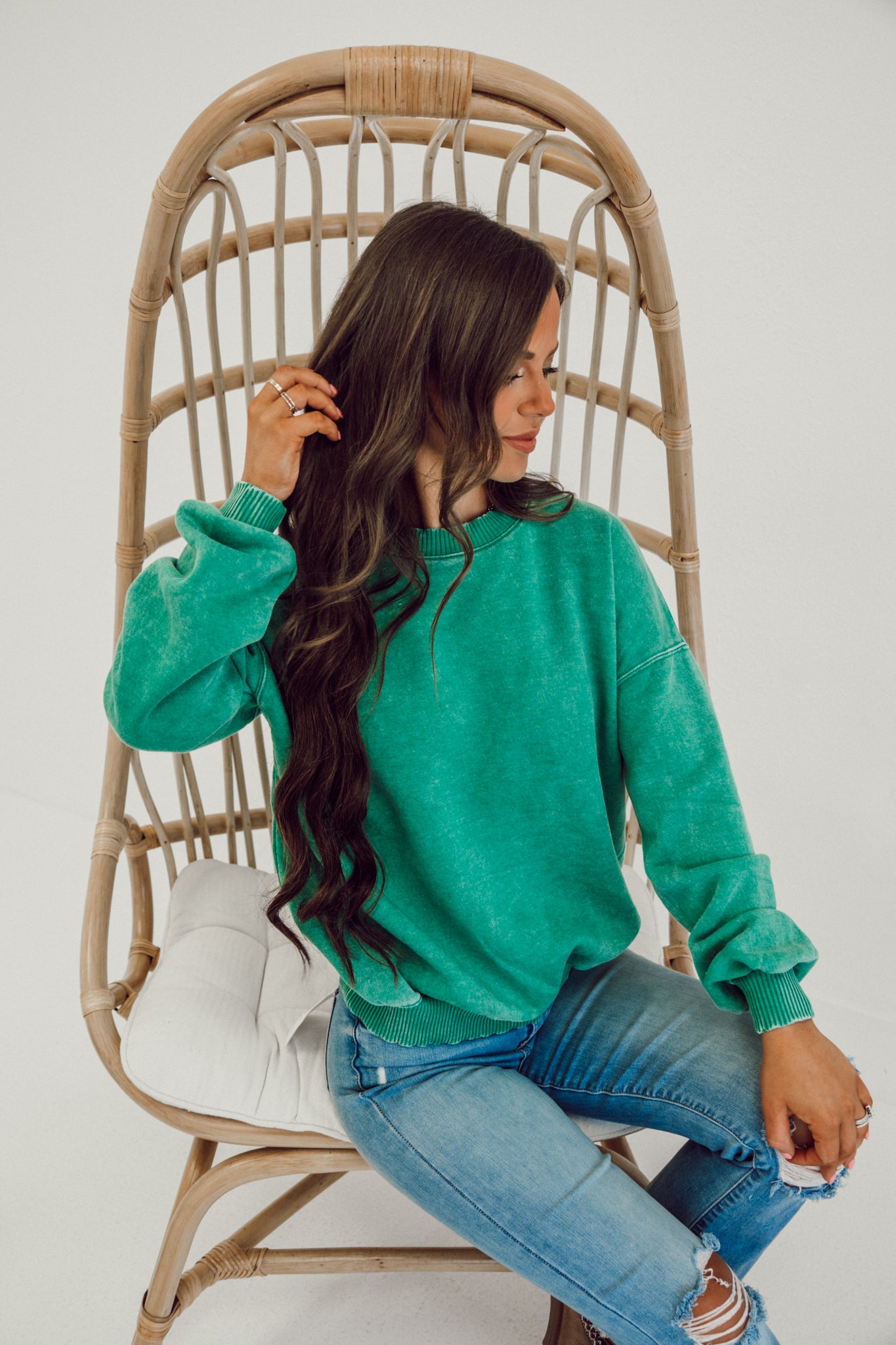 Wouldn't You Believe Crewneck - Kelly Green