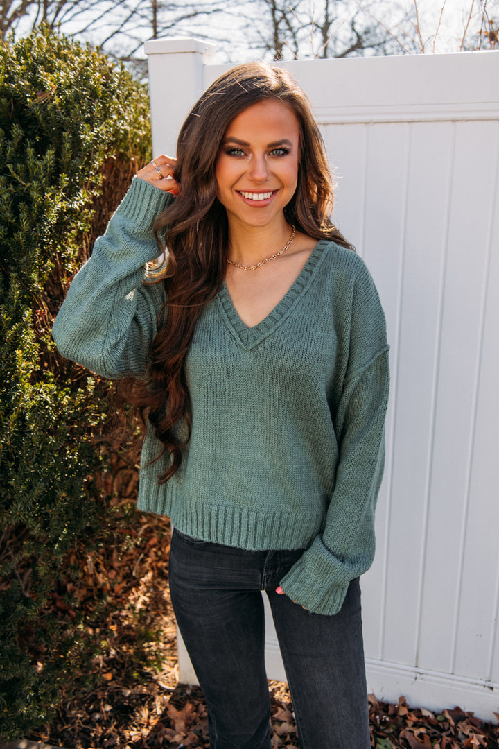 Fierce Sweater - Gray Green