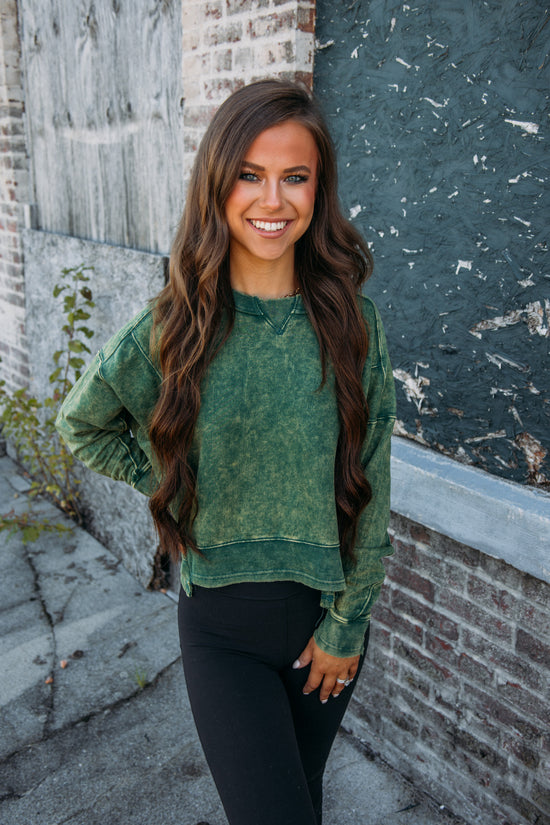 Be Mine Pullover - Dark Green
