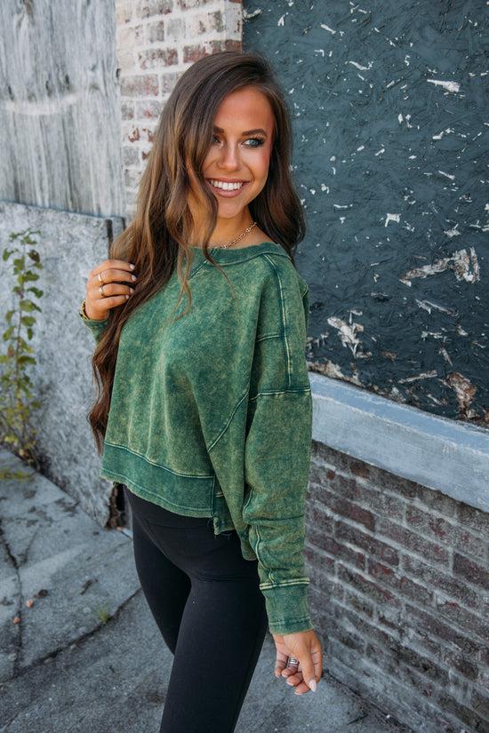 Be Mine Pullover - Dark Green