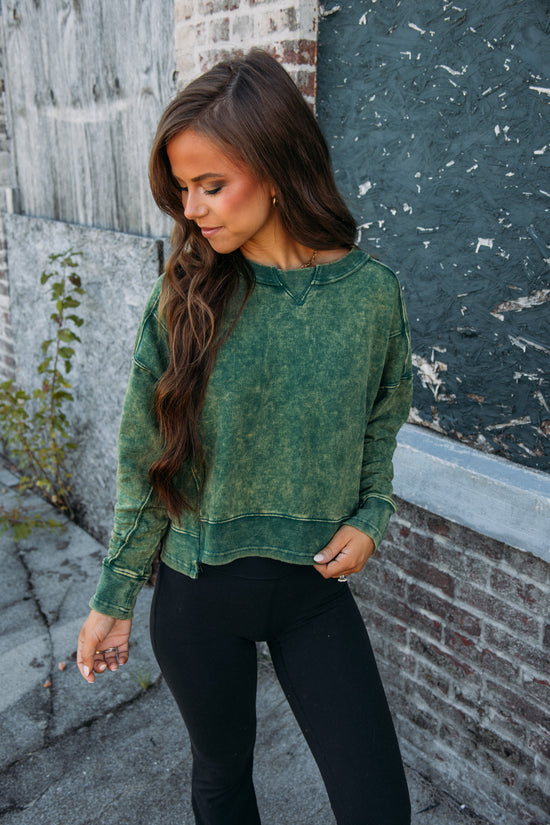 Load image into Gallery viewer, Be Mine Pullover - Dark Green
